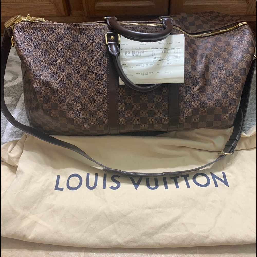 Louis Vuitton Keepall Bandoulie’re 55 duffel bag